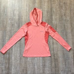 Columbia Omni Freeze Zero Womens Small Coral Long Sleeve Hoodie Sweatshirt